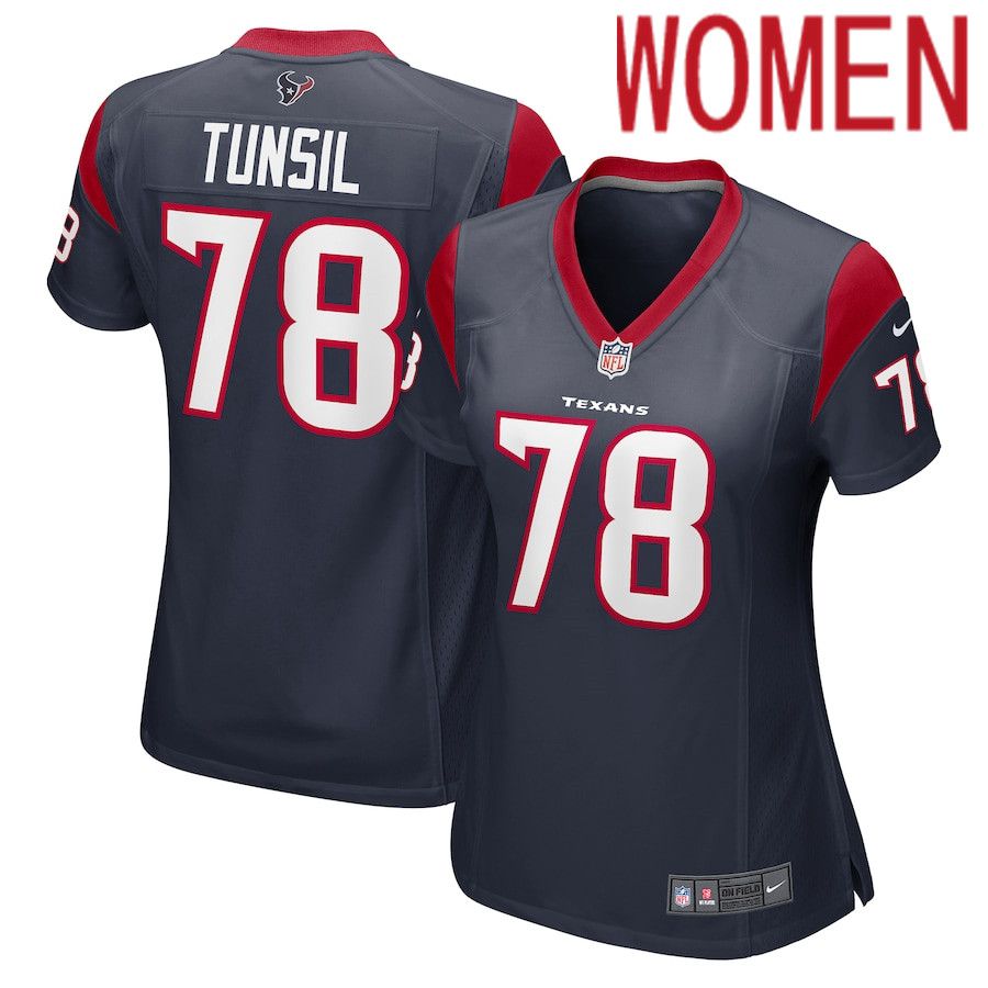 Women Houston Texans #78 Laremy Tunsil Nike Navy Game NFL Jersey